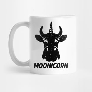 Moonicorn Funny Dairy Cow with Unicorn Cute Farm Animal Lover Gift Mug